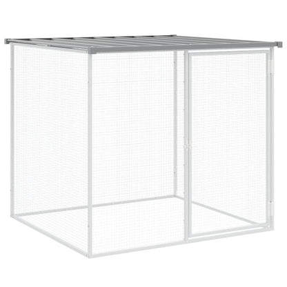 Berkfield Chicken Cage with Roof Light Grey 103x98x90 cm Galvanised Steel
