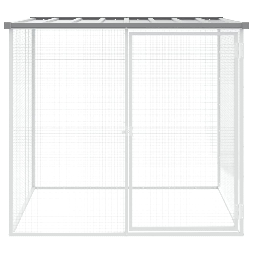 Berkfield Chicken Cage with Roof Light Grey 103x98x90 cm Galvanised Steel