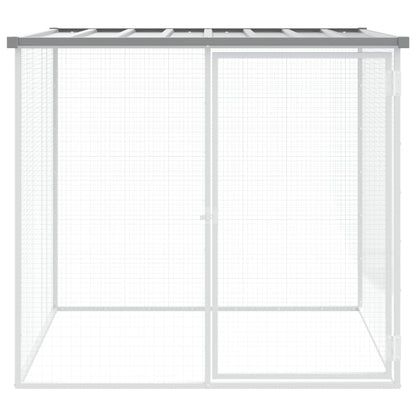 Berkfield Chicken Cage with Roof Light Grey 103x98x90 cm Galvanised Steel