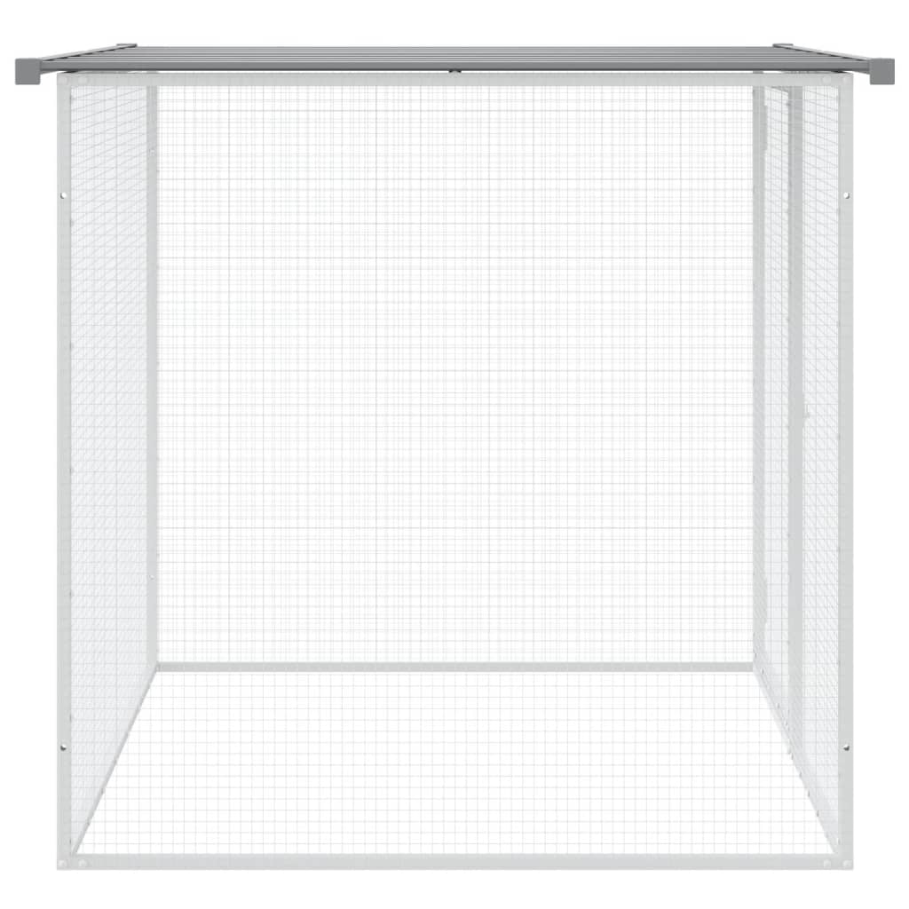 Berkfield Chicken Cage with Roof Light Grey 103x98x90 cm Galvanised Steel