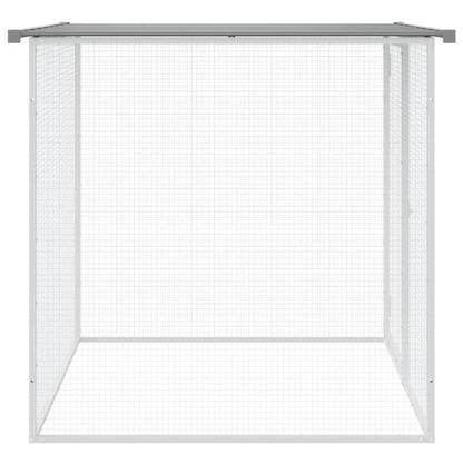 Berkfield Chicken Cage with Roof Light Grey 103x98x90 cm Galvanised Steel