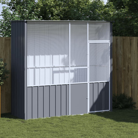 Berkfield Bird Cage Anthracite 215x78x200 cm Galvanised Steel