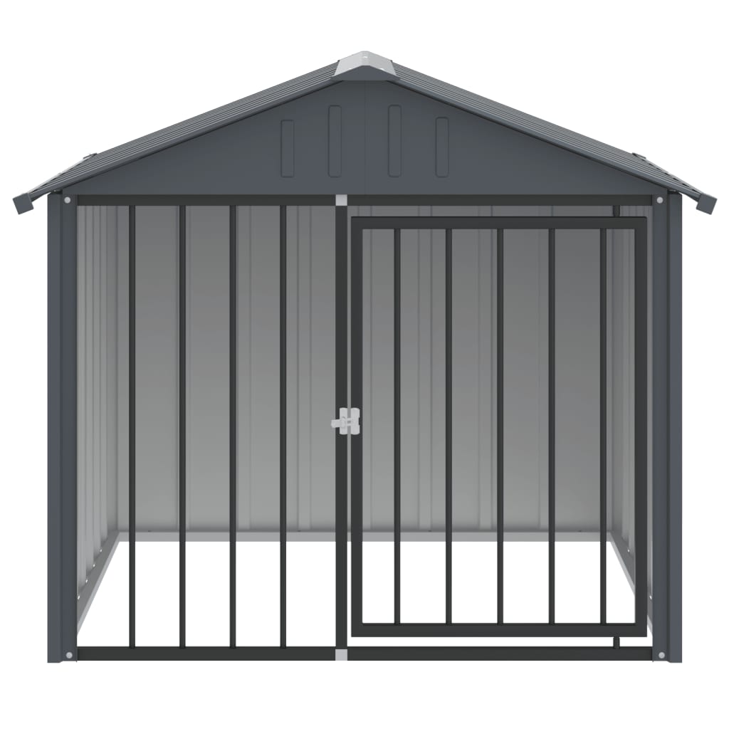 Berkfield Dog House with Roof Black 117x103x102 cm Galvanised Steel