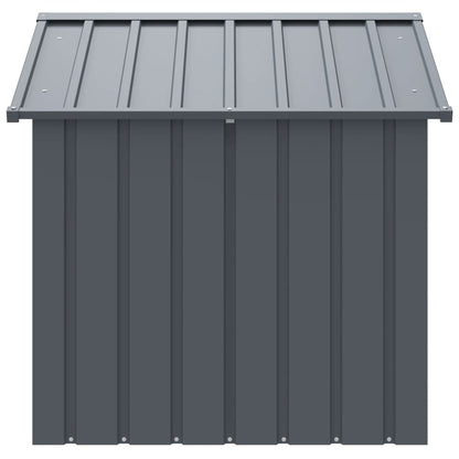 Berkfield Dog House with Roof Black 117x103x102 cm Galvanised Steel