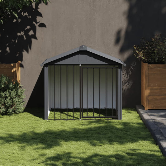 Berkfield Dog House with Roof Black 117x103x102 cm Galvanised Steel