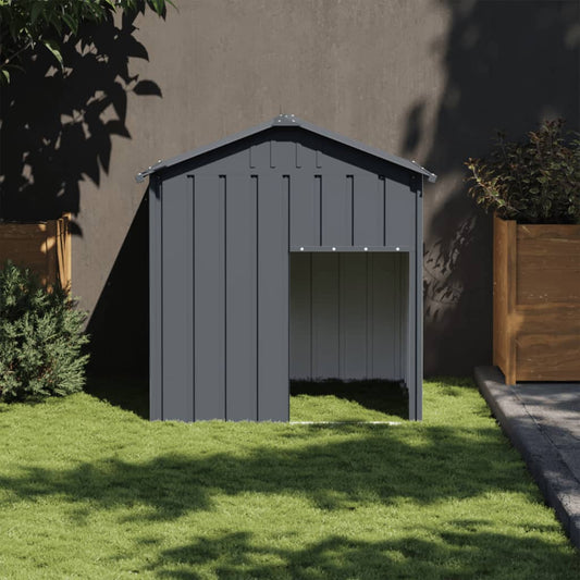 Berkfield Dog House with Roof Anthracite 117x103x123 cm Galvanised Steel