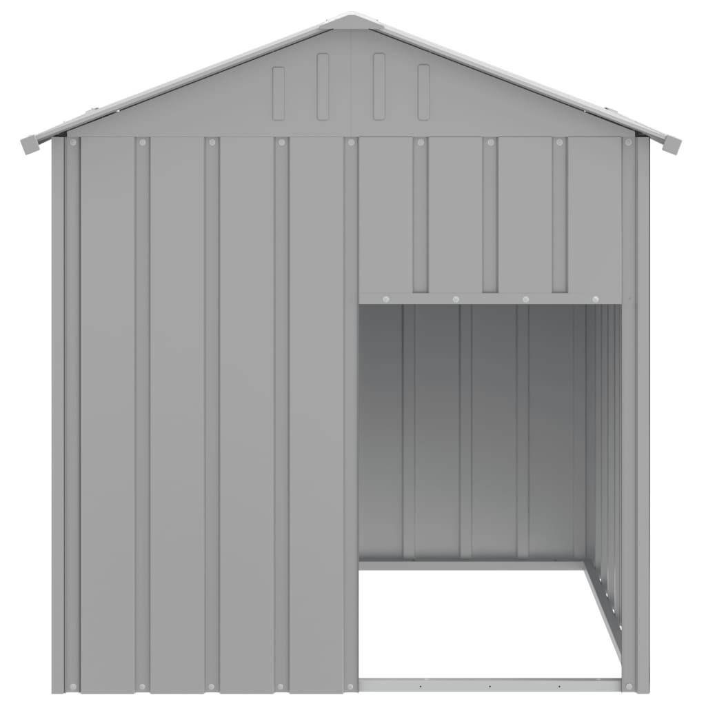 Berkfield Dog House with Roof Light Grey 117x103x123 cm Galvanised Steel