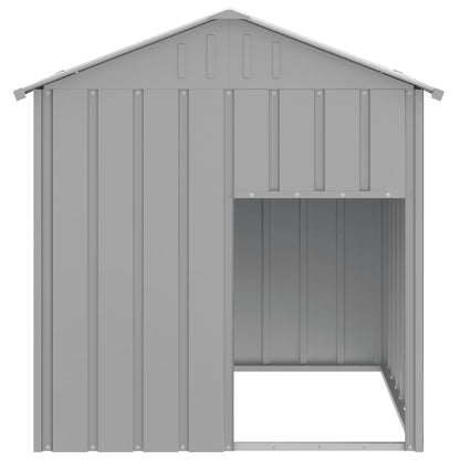 Berkfield Dog House with Roof Light Grey 117x103x123 cm Galvanised Steel