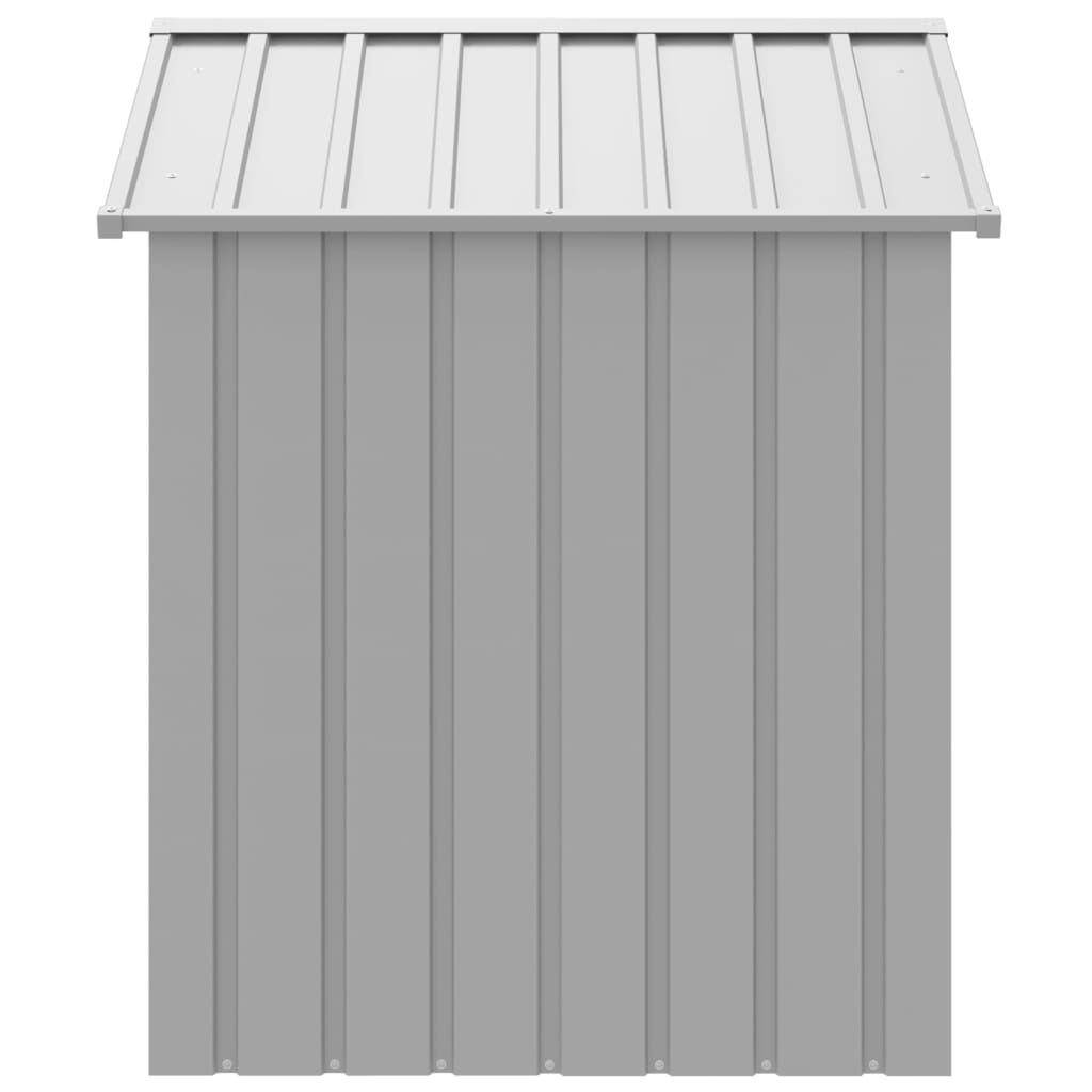 Berkfield Dog House with Roof Light Grey 117x103x123 cm Galvanised Steel