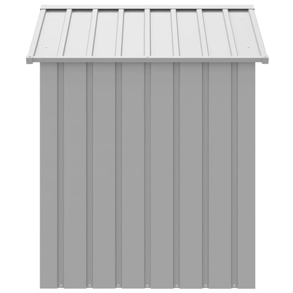 Berkfield Dog House with Roof Light Grey 117x103x123 cm Galvanised Steel