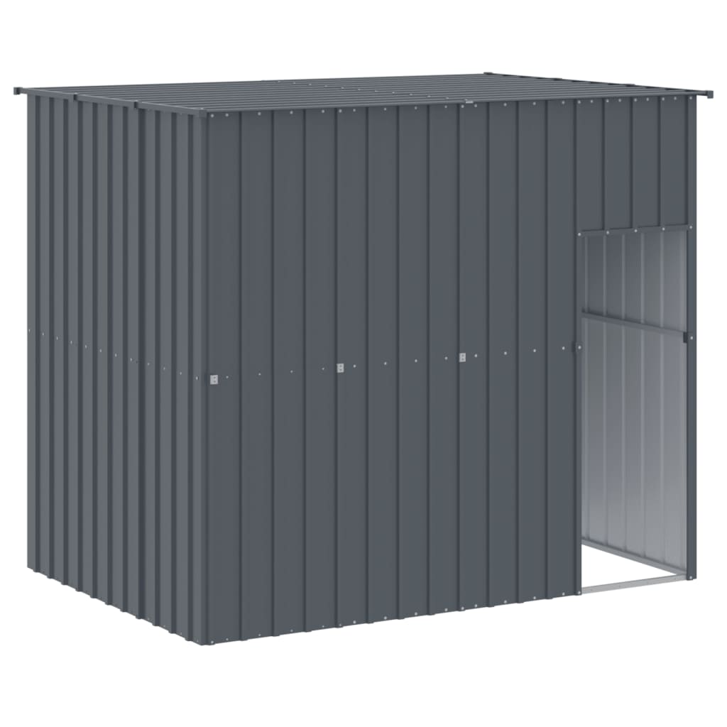 Berkfield Dog House with Roof Anthracite 214x153x181 cm Galvanised Steel