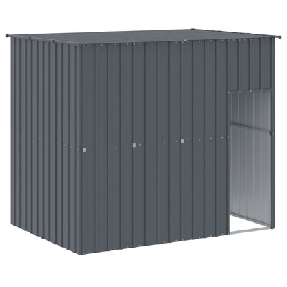 Berkfield Dog House with Roof Anthracite 214x153x181 cm Galvanised Steel