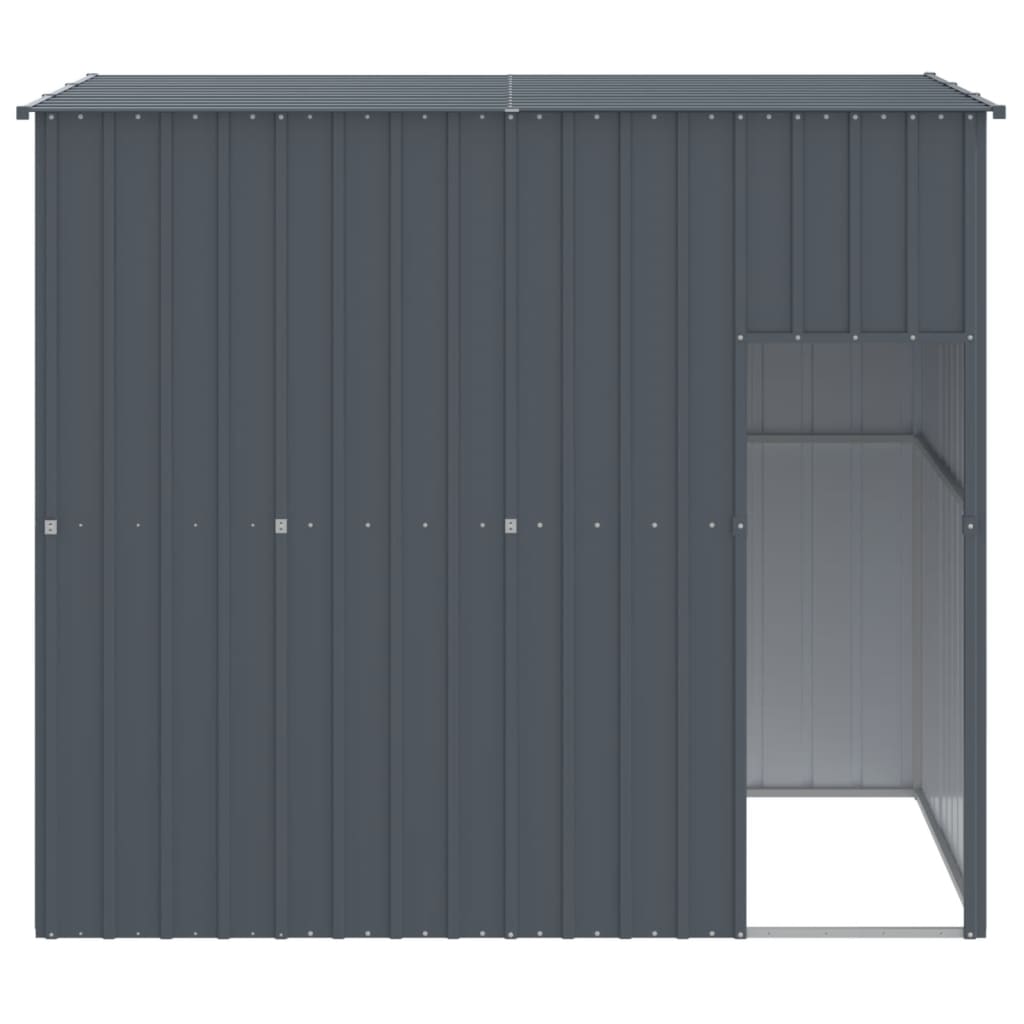 Berkfield Dog House with Roof Anthracite 214x153x181 cm Galvanised Steel