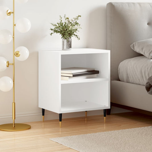 Berkfield Bedside Cabinet White 40x30x50 cm Engineered Wood