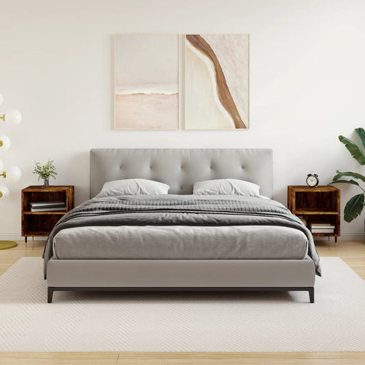 Berkfield Bedside Cabinets 2 pcs Smoked Oak 40x30x50 cm Engineered Wood