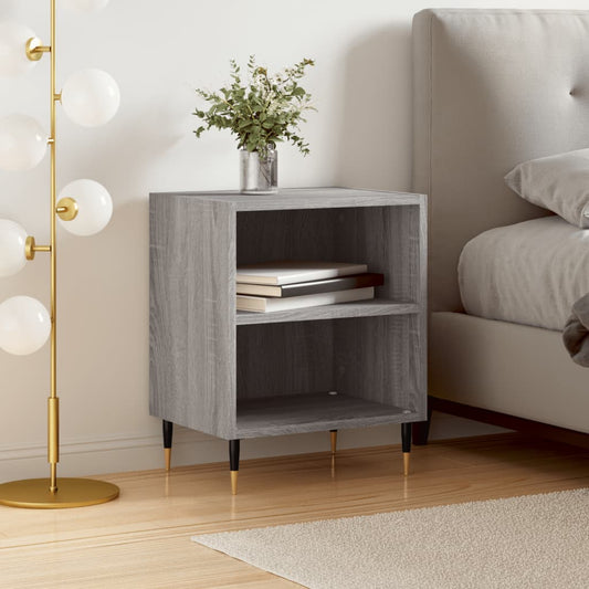 Berkfield Bedside Cabinet Grey Sonoma 40x30x50 cm Engineered Wood