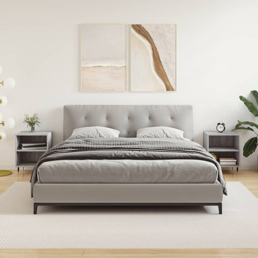 Berkfield Bedside Cabinets 2 pcs Grey Sonoma 40x30x50 cm Engineered Wood