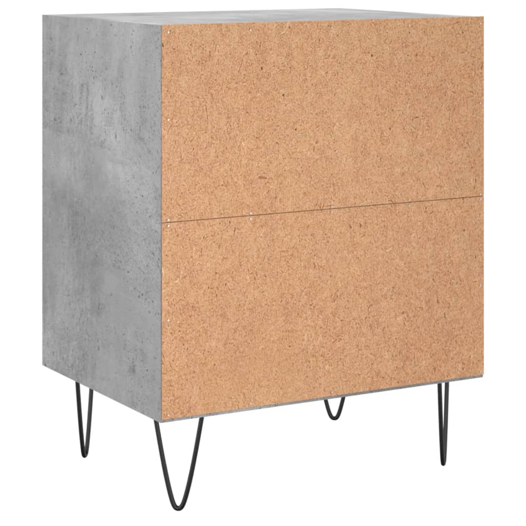 Berkfield Bedside Cabinet Concrete Grey 40x30x50 cm Engineered Wood