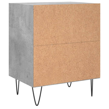 Berkfield Bedside Cabinet Concrete Grey 40x30x50 cm Engineered Wood