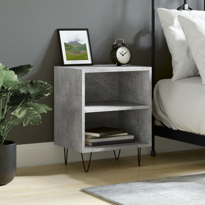 Berkfield Bedside Cabinet Concrete Grey 40x30x50 cm Engineered Wood