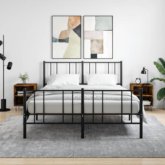 Berkfield Bedside Cabinets 2 pcs Smoked Oak 40x30x50 cm Engineered Wood