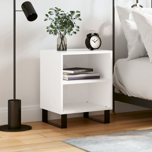 Berkfield Bedside Cabinet High Gloss White 40x30x50 cm Engineered Wood