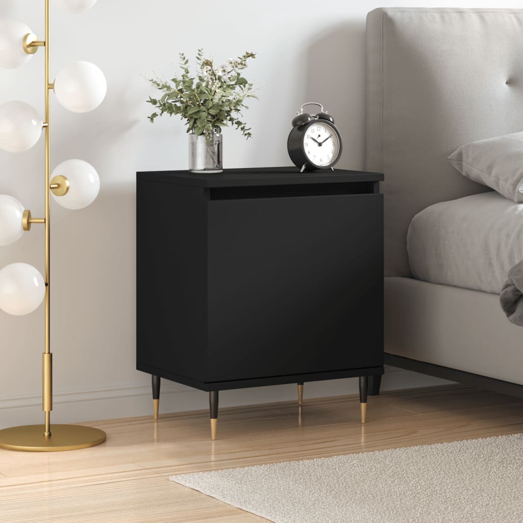 Berkfield Bedside Cabinet Black 40x30x50 cm Engineered Wood