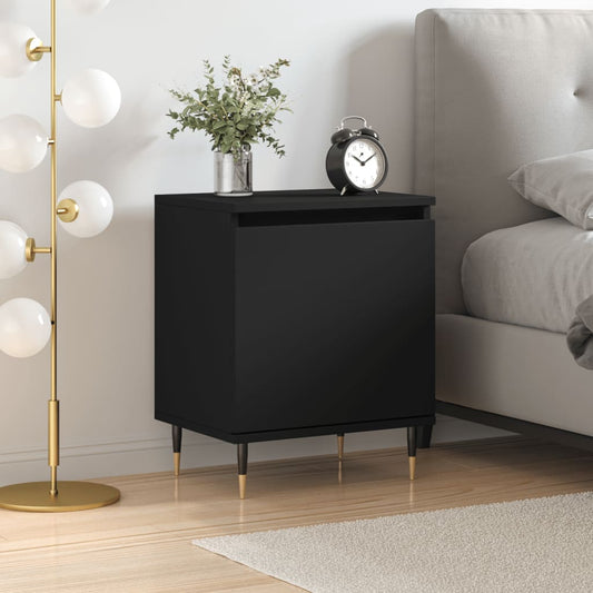 Berkfield Bedside Cabinet Black 40x30x50 cm Engineered Wood