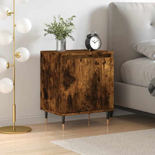 Berkfield Bedside Cabinet Smoked Oak 40x30x50 cm Engineered Wood