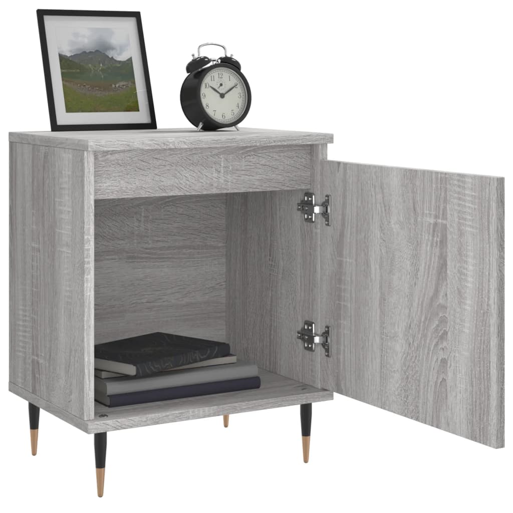Berkfield Bedside Cabinet Grey Sonoma 40x30x50 cm Engineered Wood