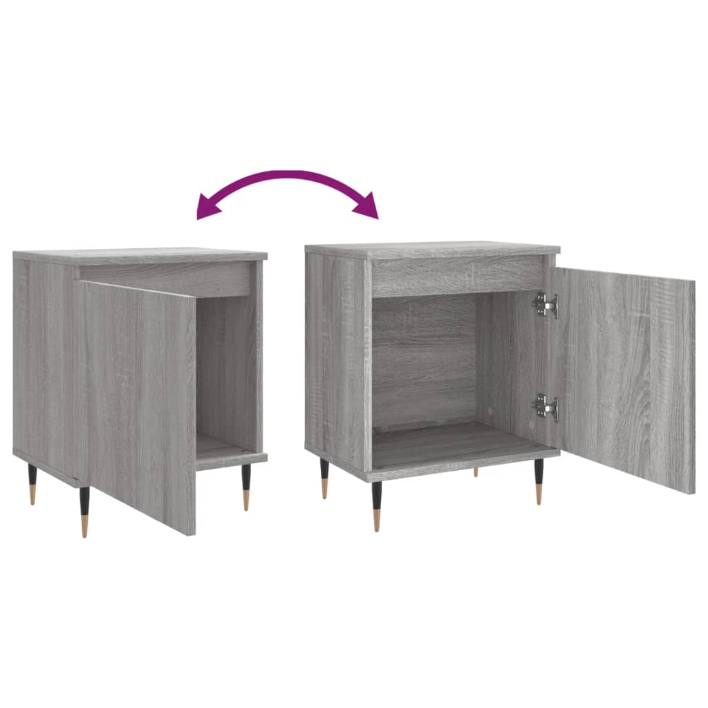 Berkfield Bedside Cabinet Grey Sonoma 40x30x50 cm Engineered Wood