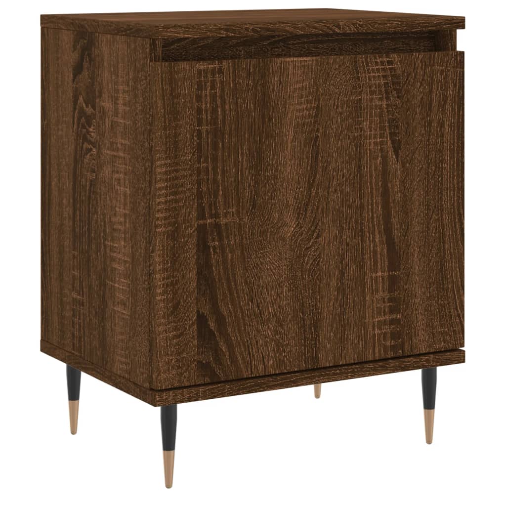 Berkfield Bedside Cabinet Brown Oak 40x30x50 cm Engineered Wood