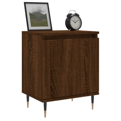 Berkfield Bedside Cabinet Brown Oak 40x30x50 cm Engineered Wood