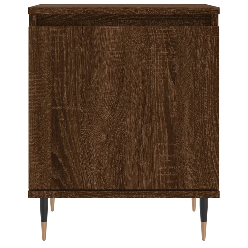 Berkfield Bedside Cabinet Brown Oak 40x30x50 cm Engineered Wood