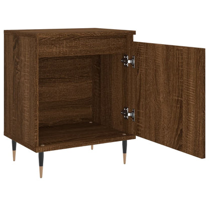 Berkfield Bedside Cabinet Brown Oak 40x30x50 cm Engineered Wood