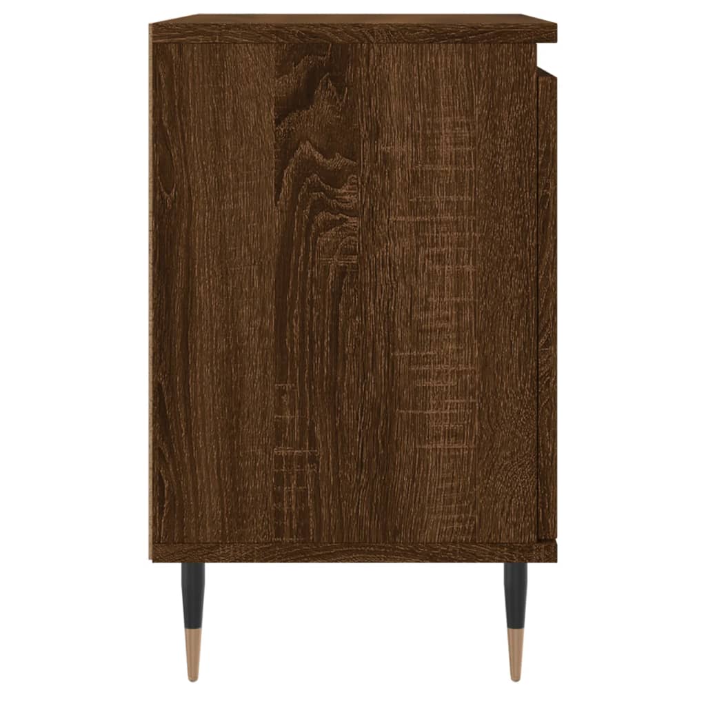 Berkfield Bedside Cabinet Brown Oak 40x30x50 cm Engineered Wood