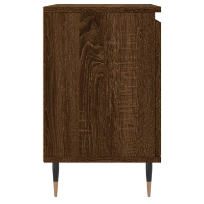 Berkfield Bedside Cabinet Brown Oak 40x30x50 cm Engineered Wood