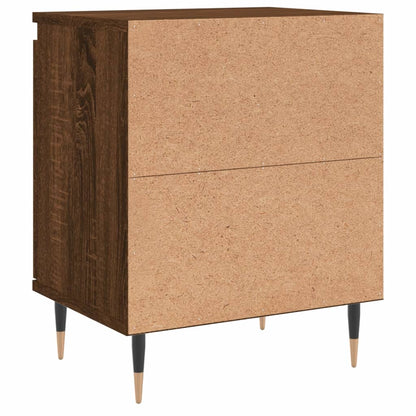 Berkfield Bedside Cabinet Brown Oak 40x30x50 cm Engineered Wood