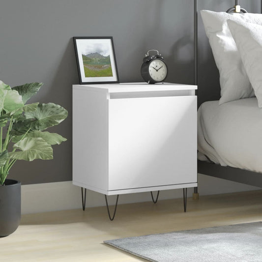 Berkfield Bedside Cabinet White 40x30x50 cm Engineered Wood