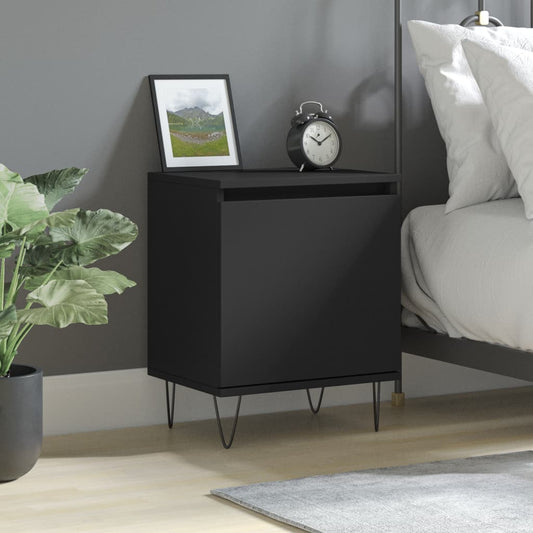 Berkfield Bedside Cabinet Black 40x30x50 cm Engineered Wood