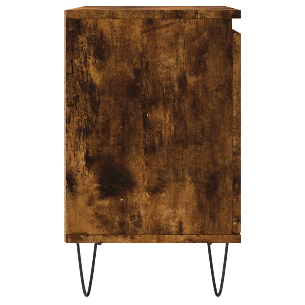 Berkfield Bedside Cabinets 2 pcs Smoked Oak 40x30x50 cm Engineered Wood