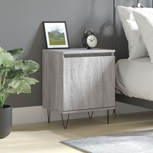 Berkfield Bedside Cabinet Grey Sonoma 40x30x50 cm Engineered Wood