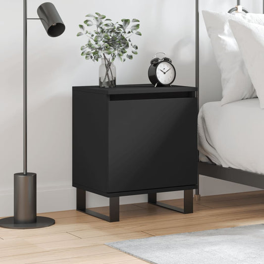 Berkfield Bedside Cabinet Black 40x30x50 cm Engineered Wood