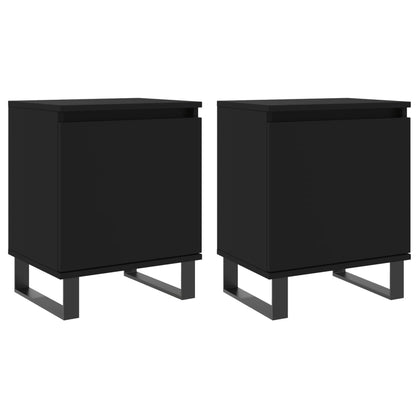 Berkfield Bedside Cabinets 2 pcs Black 40x30x50 cm Engineered Wood