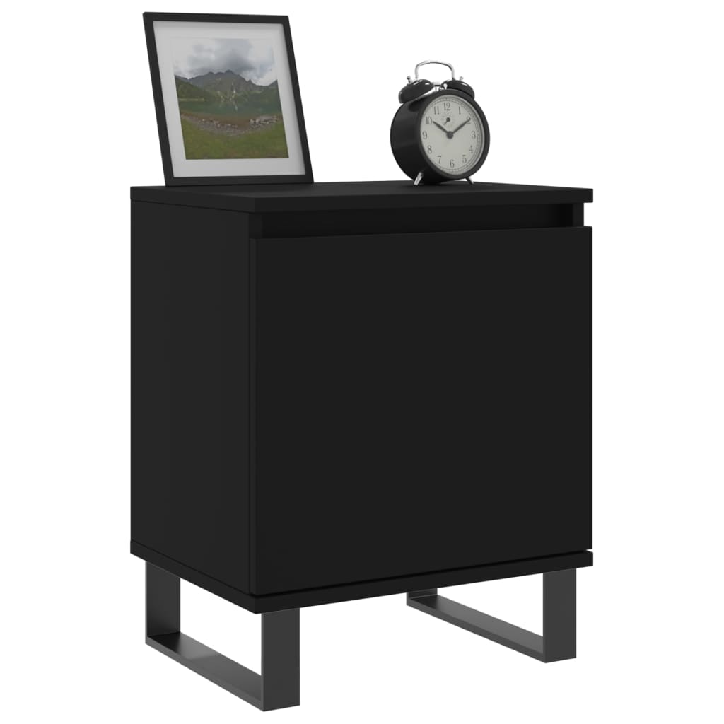 Berkfield Bedside Cabinets 2 pcs Black 40x30x50 cm Engineered Wood