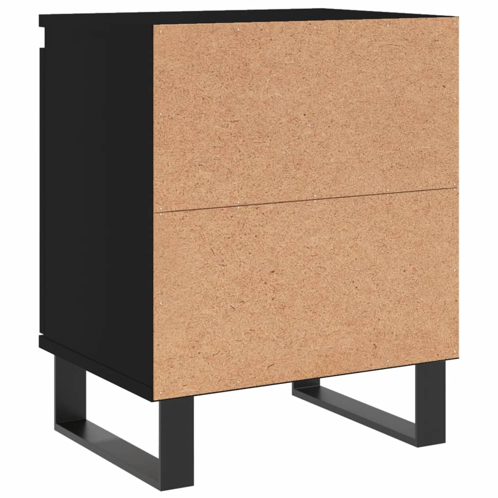 Berkfield Bedside Cabinets 2 pcs Black 40x30x50 cm Engineered Wood