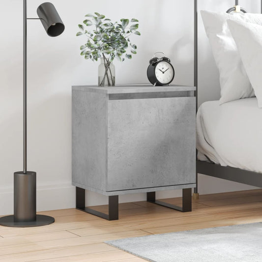 Berkfield Bedside Cabinet Concrete Grey 40x30x50 cm Engineered Wood