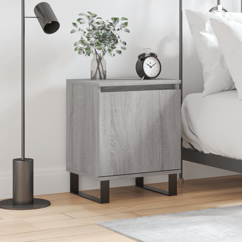 Berkfield Bedside Cabinet Grey Sonoma 40x30x50 cm Engineered Wood
