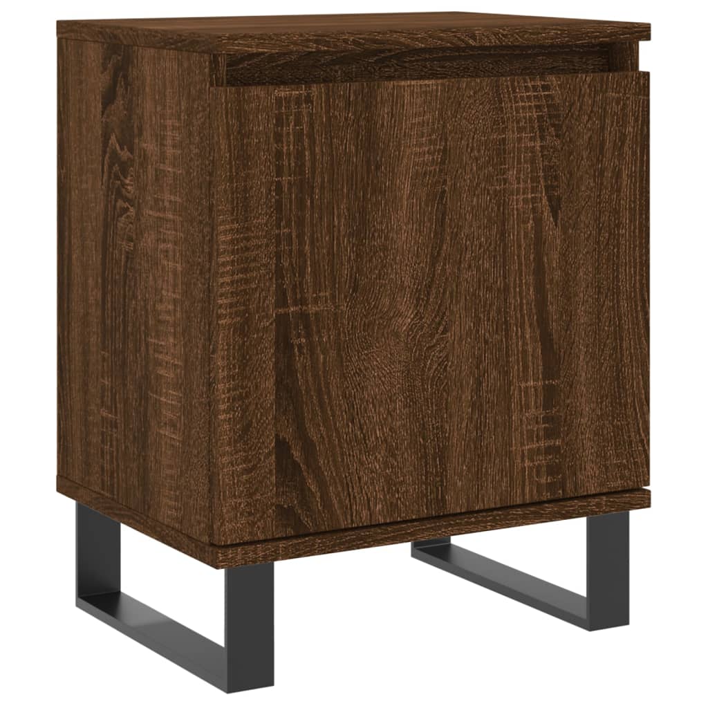 Berkfield Bedside Cabinet Brown Oak 40x30x50 cm Engineered Wood