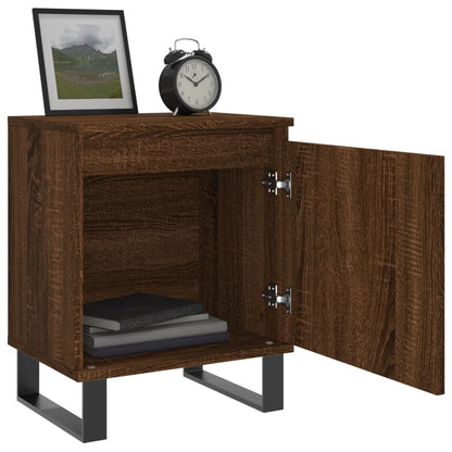 Berkfield Bedside Cabinet Brown Oak 40x30x50 cm Engineered Wood